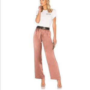 Satin Wide Leg Ardon Pants in Pottery